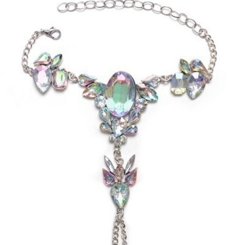 Crystal Anklet Boho Festival Beach Foot Jewelry